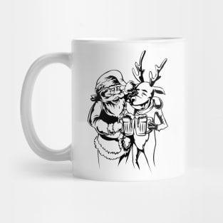 Santa and raindeer Mug